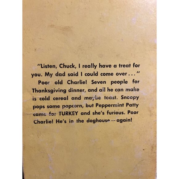 Vintage 1975 A Charlie Brown Thanksgiving Book By Charles M. Schulz - Picture 4 of 13